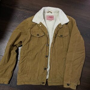 Brooklyn Cloth Tan Unisex Sherpa-Lined Jacket